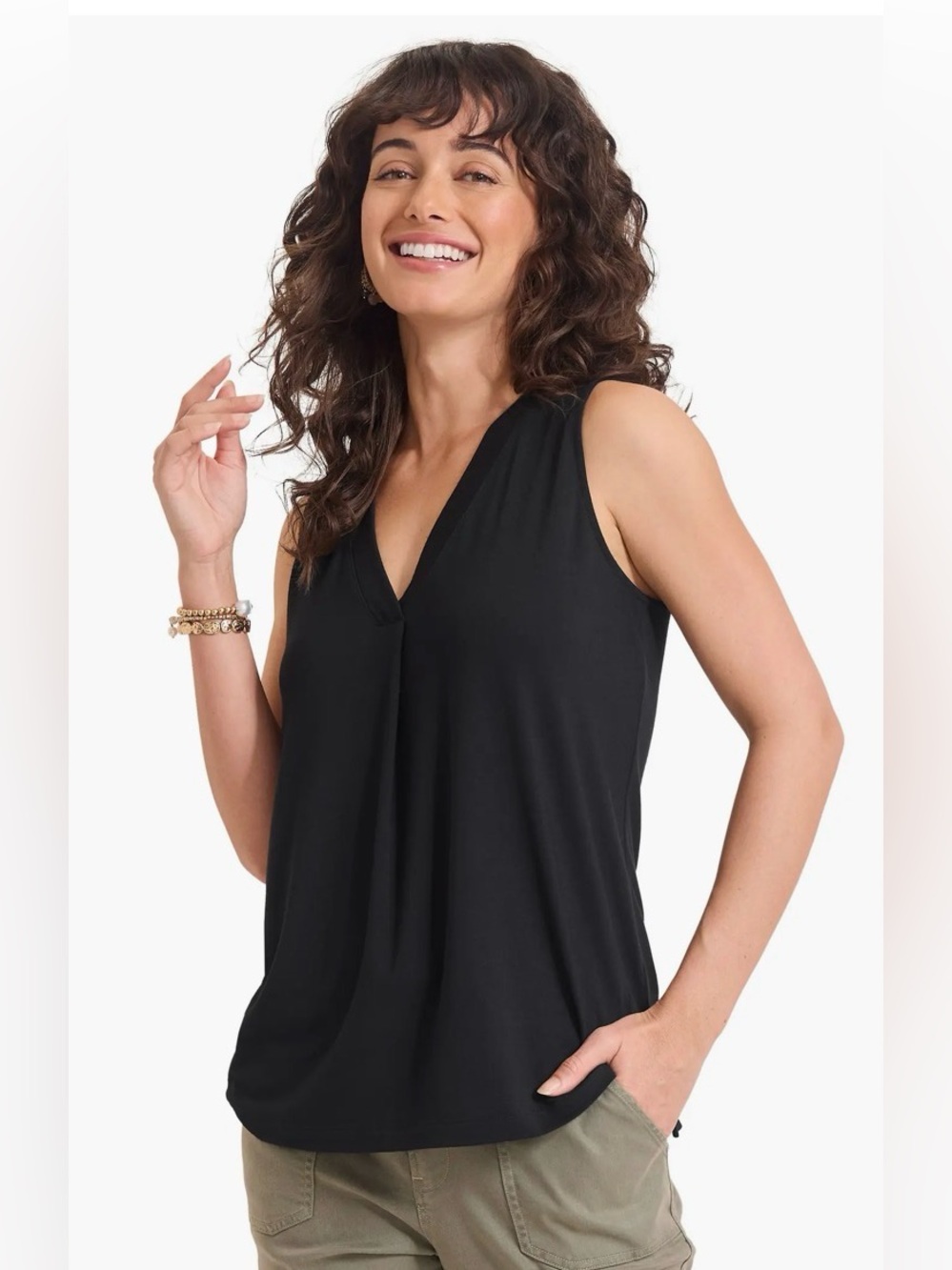 Tommy Bahama Kauai Box Pleat Tank Black XL